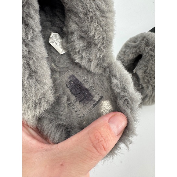 Ugg Scuffette II Slipper Black Suede Genuine Shearling Lined Women's 8 - Picture 9 of 12